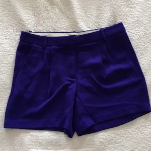 NEW JCrew pleated crepe shorts 8 Purple